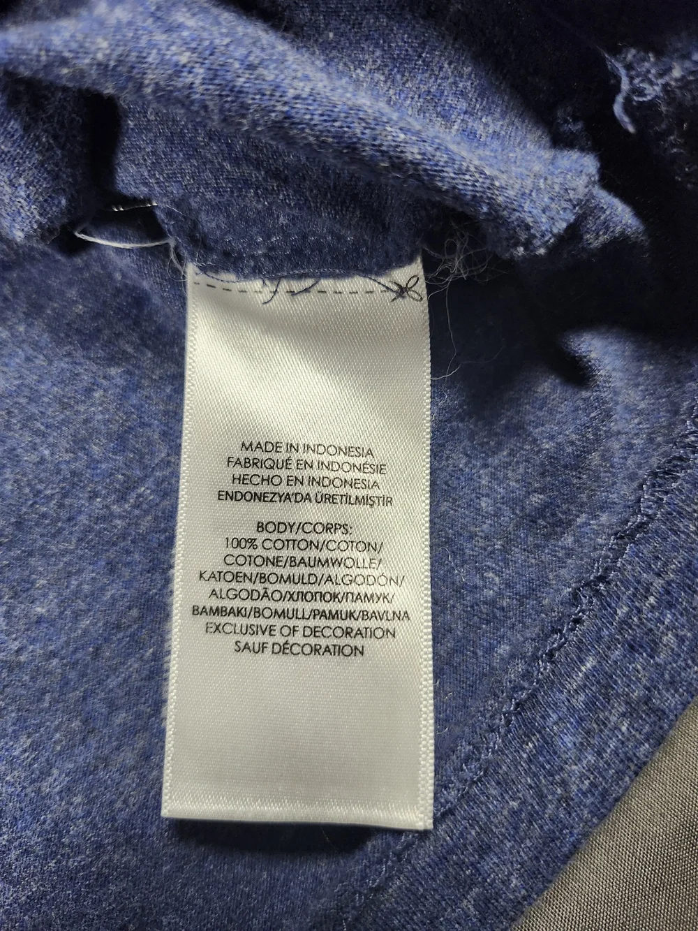 Polo Ralph Lauren blue heather long-sleeve crewneck t-shirt embroidered logo L